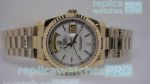 Copy Rolex Day-Date White Dial Yellow Gold Watch 36 mm